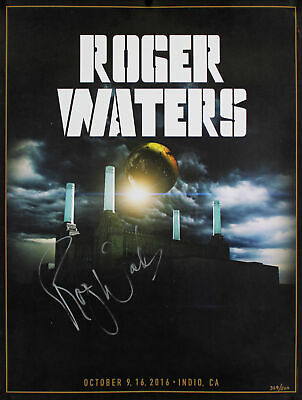 Roger Waters Pink Floyd Signed 18x24 2016 Concert Poster LE #369/500 BAS #A57970