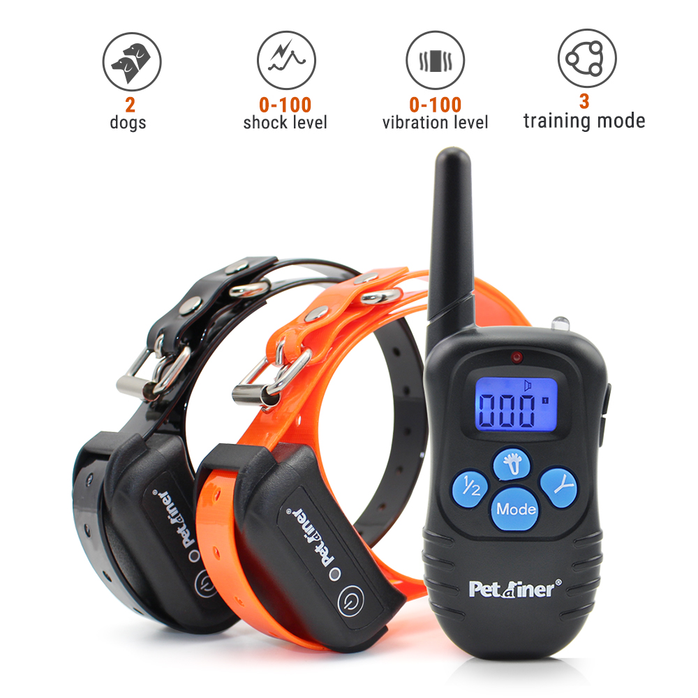 Rechargeable Dog Training Collar Two Remote Control Electric Pet E-collars