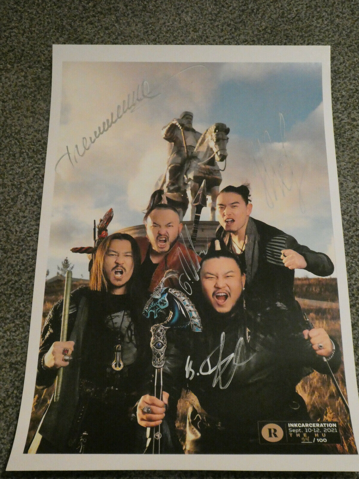 The Hu Hand Signed 13x19 Tour Poster - Inkcarceration Festival. Ships ASAP!