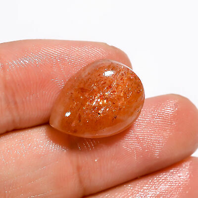 Red Sunstone Pear Shape Cabochon 100% Natural Loose Gemstone 11.5 Ct. 18x13x6 Mm