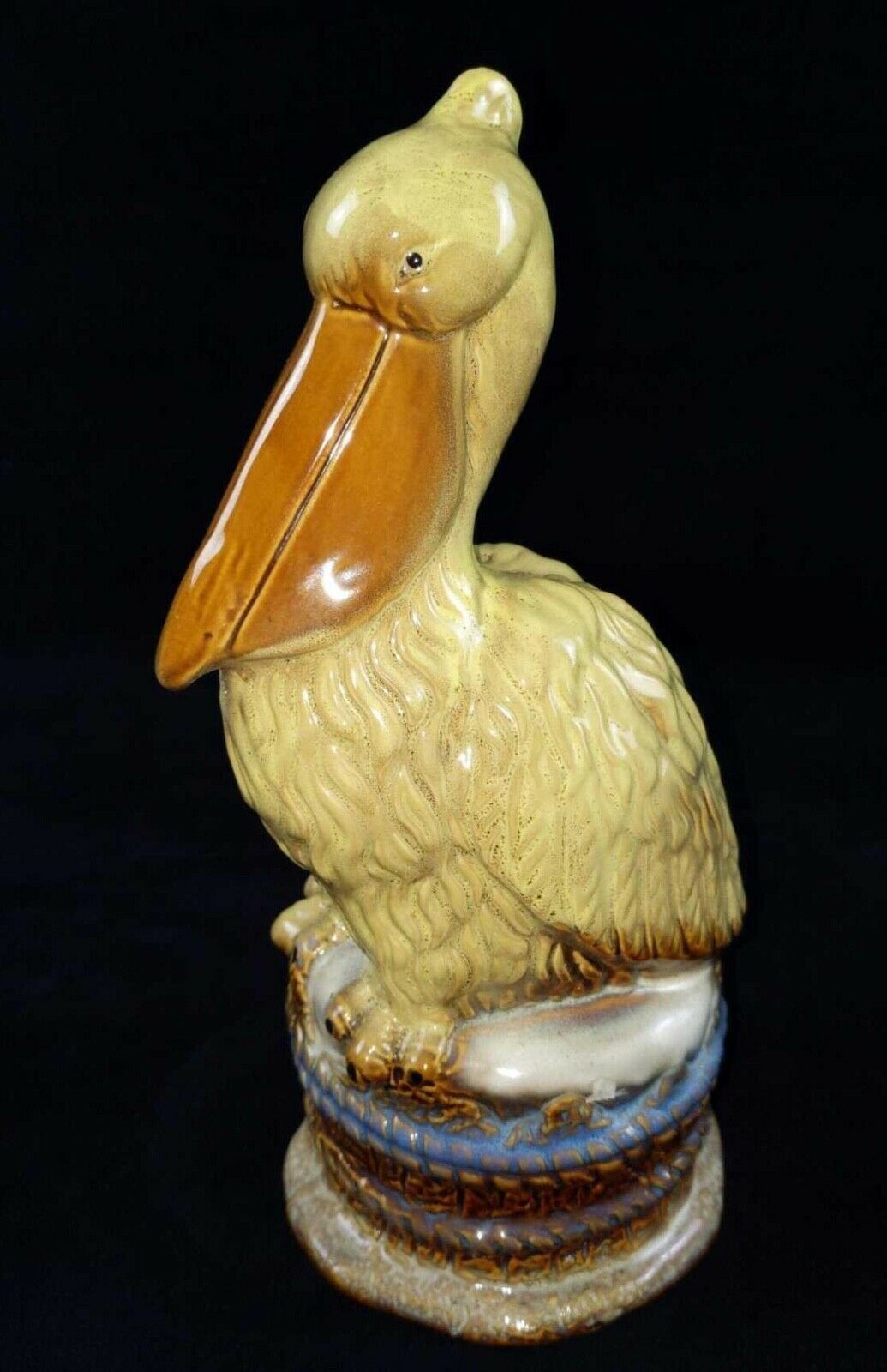 Vintage Style Glass Pelican On Pier Figure Glass