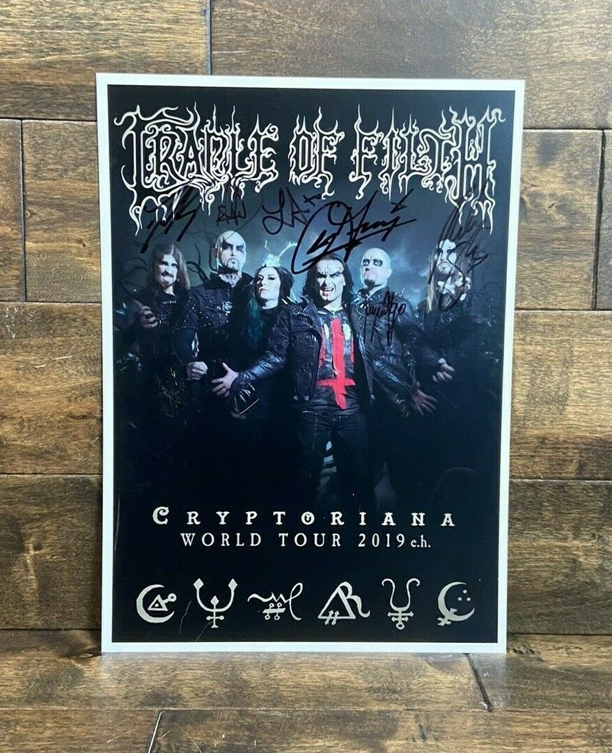 Cradle of Filth Autographed Signed 11.5