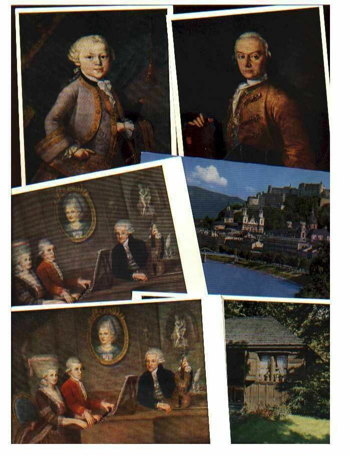 Pc2422 Postcard Mozart Postcard Set Nineteen Sample Shown
