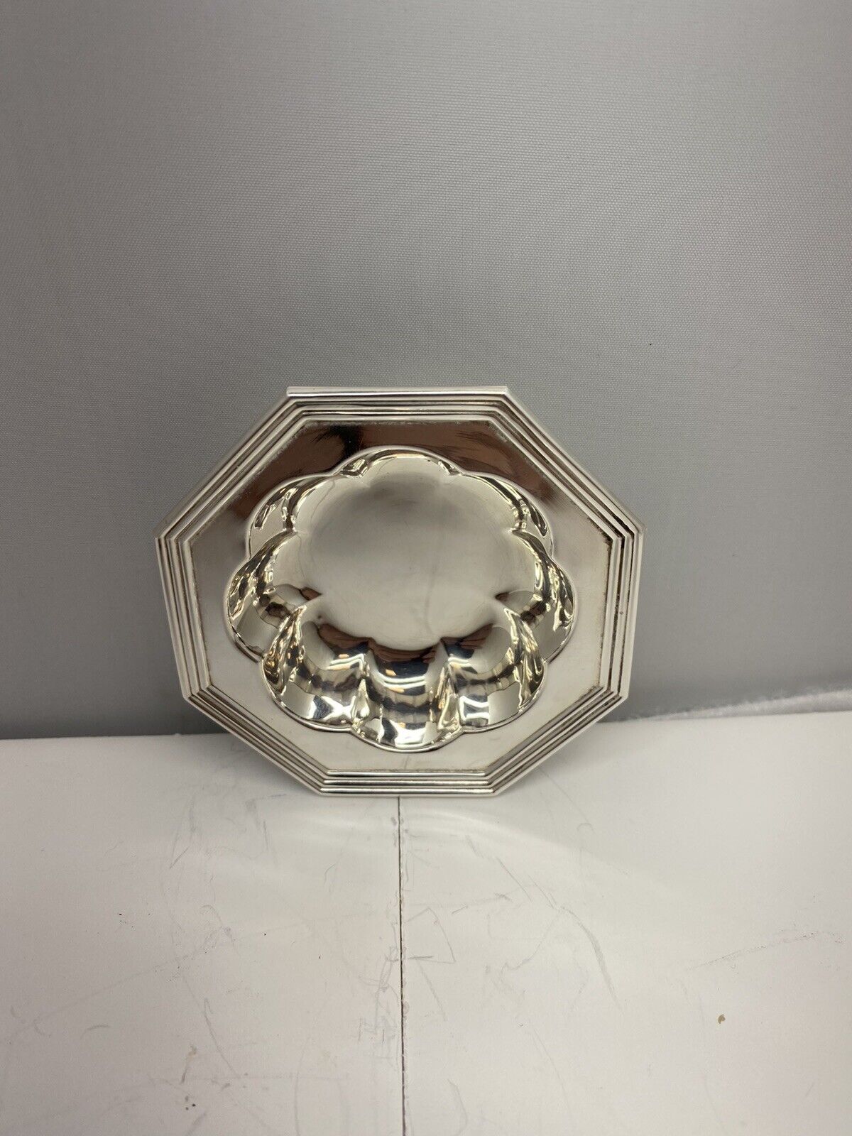 Vintage Octagonal Sterling Silver Nut Dish #S24 by International Silver