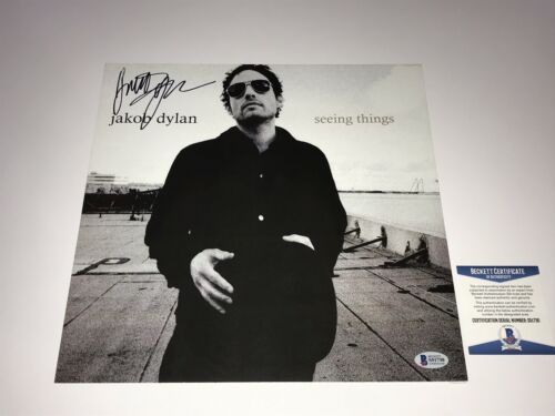 Jakob Dylan Rare Signed Promo Poster Flat Seeing Things The Wallflowers Bas Coa