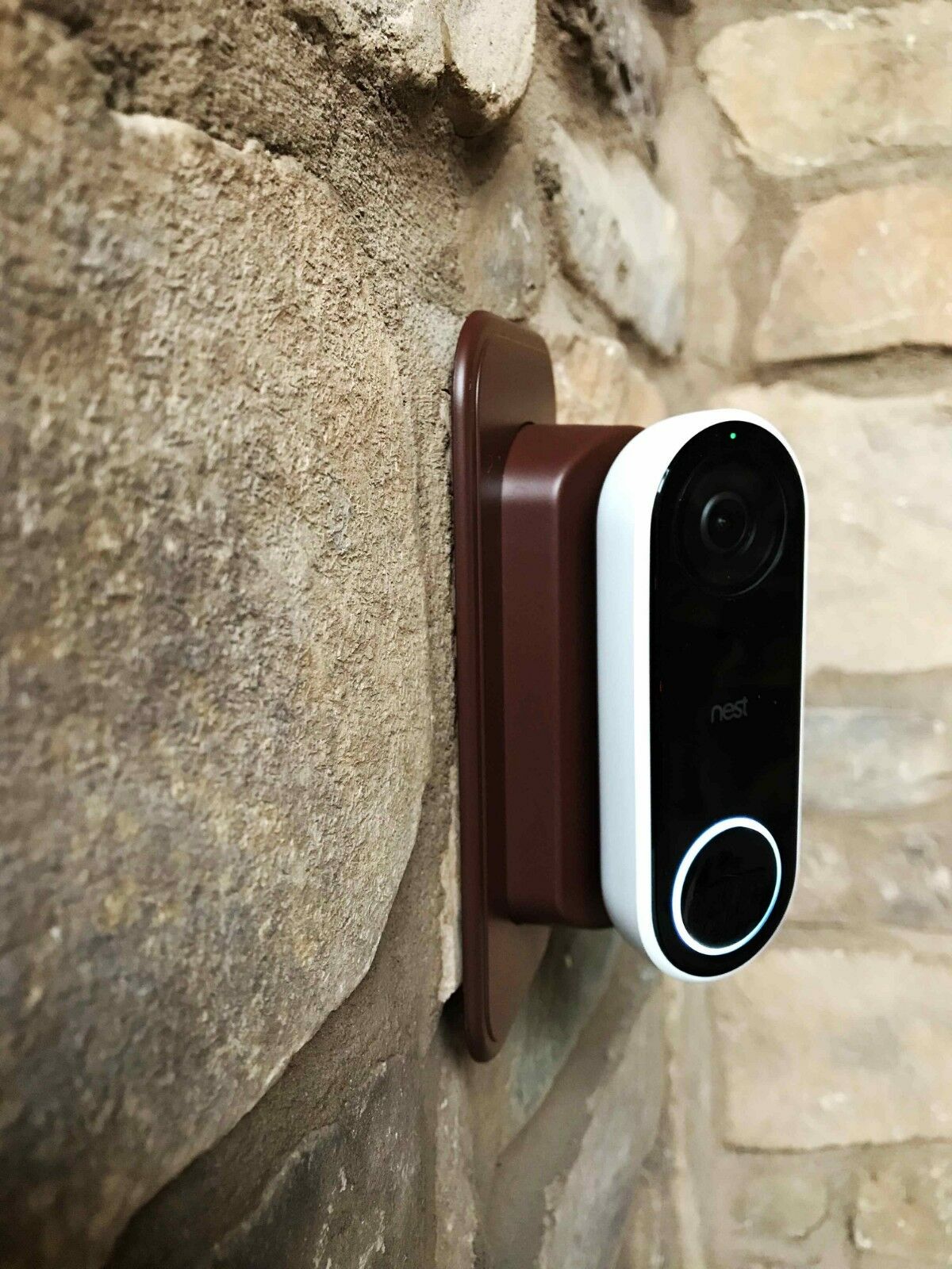 Dark Coffee Color! Wall Plate 30 Degree Angled Mount Combo for Nest Hello Camera