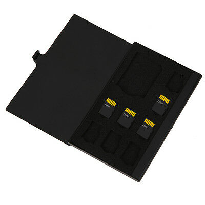 9 In 1 Aluminum Micro Tf Mmc Memory Card Storage Box Protecter Holder Case