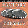 100 Qty - Flat Bottle Cap With Hole Factory Pressed Flattened Bottlecap Jewelry