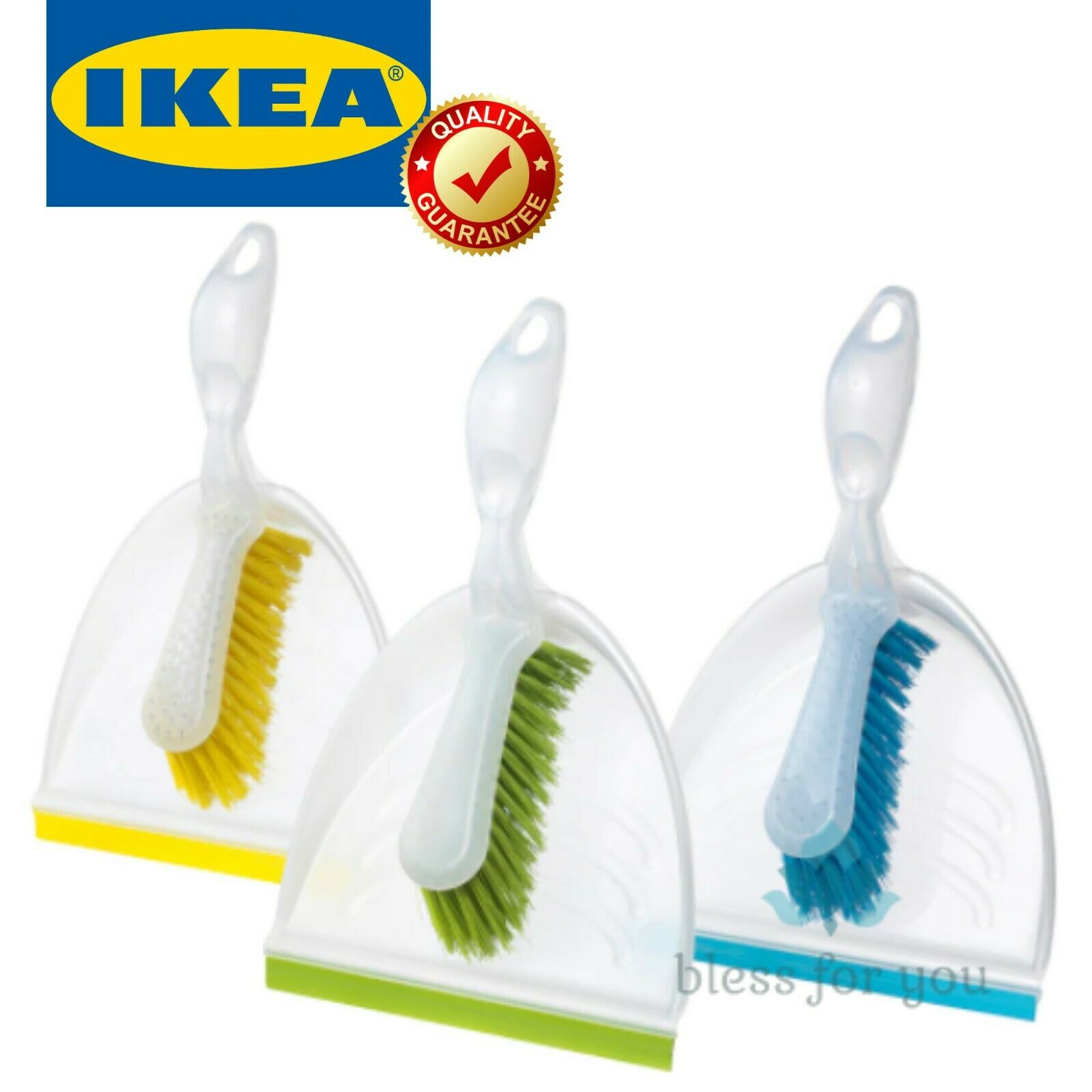 Ikea Blaska Dust Pan And Brush Assorted Colors