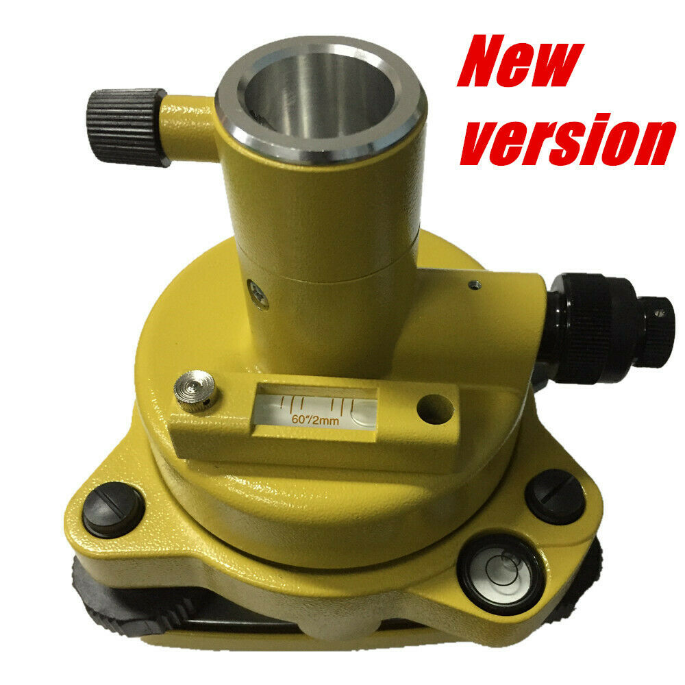 New Yellow Tribrach & Adapter With Optical Plummet For Total Station Surveying
