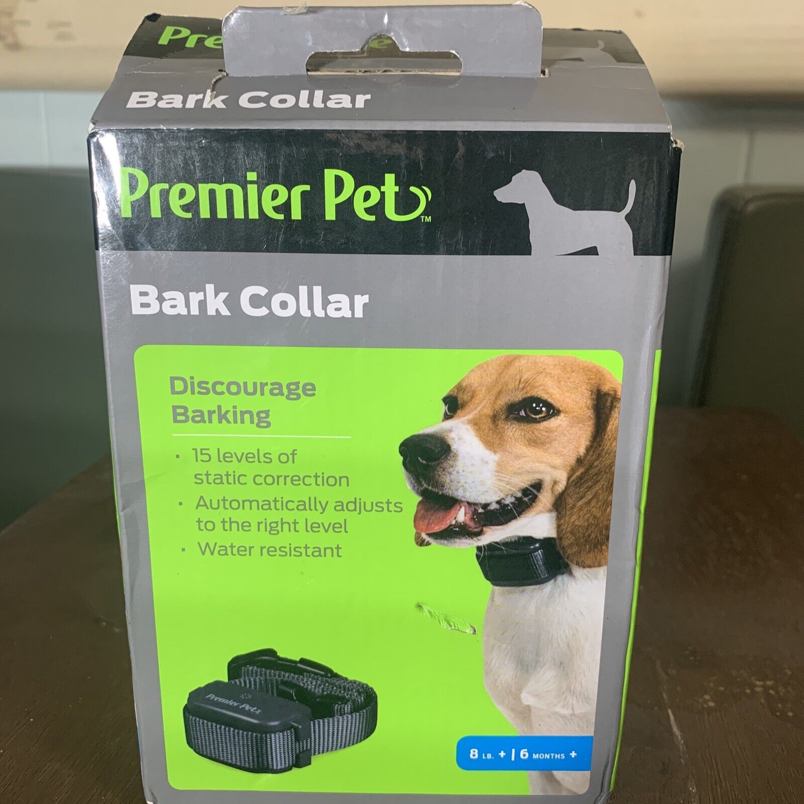 Premier Pet Bark Collar Discourage Barking 8lb + 6 Months + Water Resistant