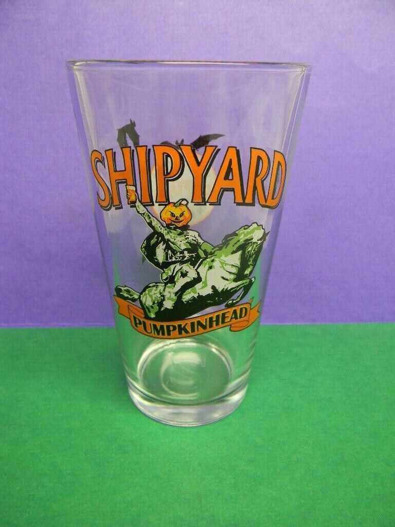 Sweet Rare Shipyard Pumpkinhead Craft Beer 16oz Glass Halloween Jack-o'-lantern