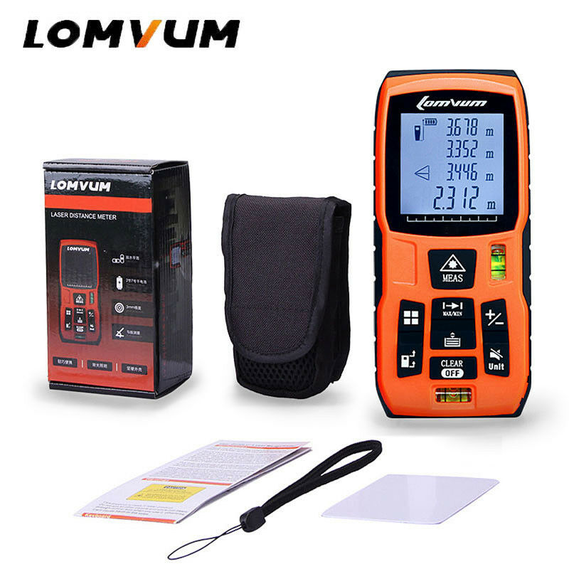 LOMVUM Laser Distance Meter Rangefinder Area volume Measurement Battery Powered