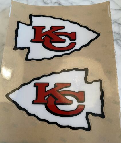 Chiefs Football Helmet Decals Logos Full Size High Quality 20 Mil Kansas City !!