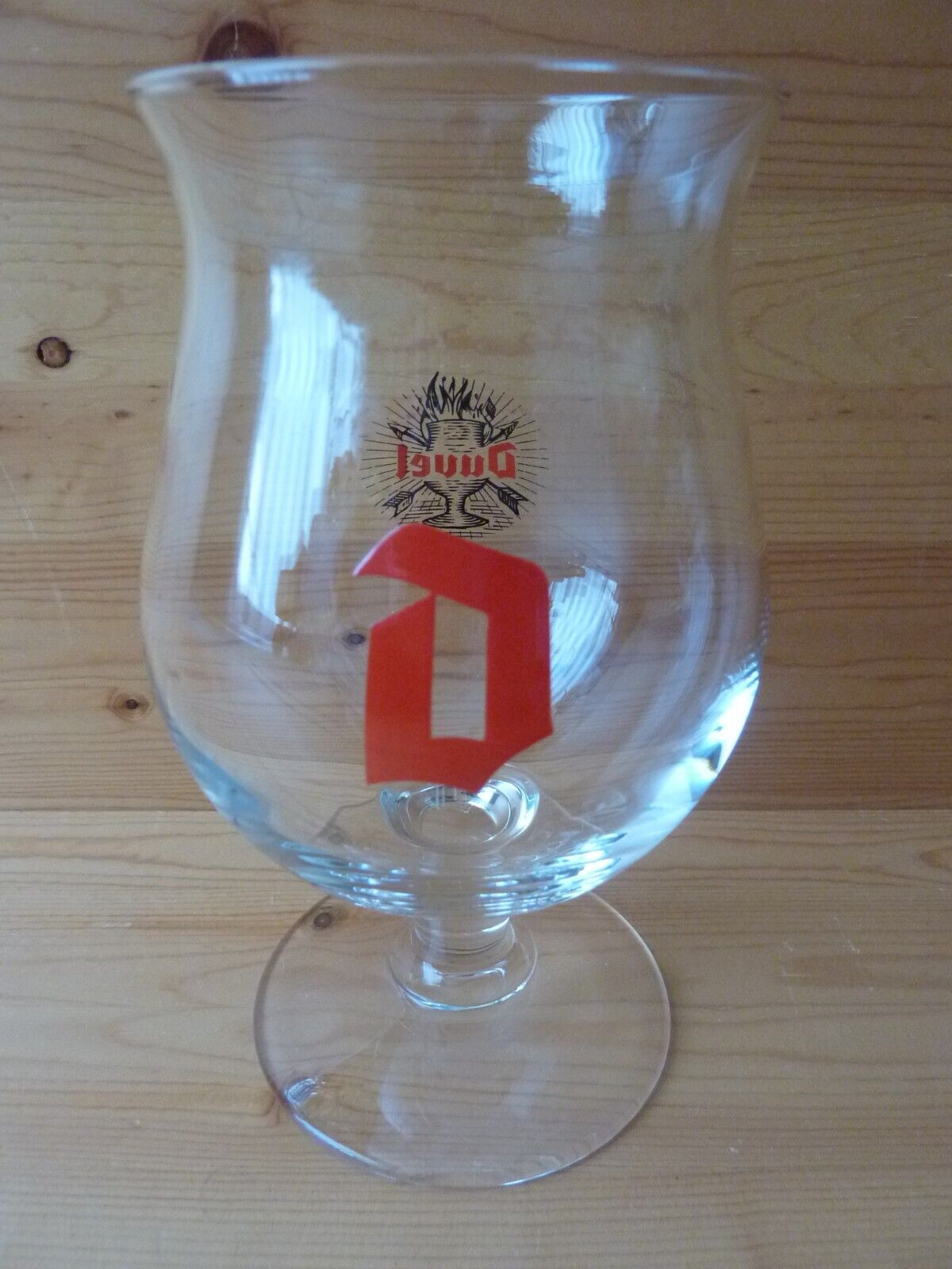 DUVAL RED D Belgian Beer glass Tulip stemmed chalice 33cl 300ml size