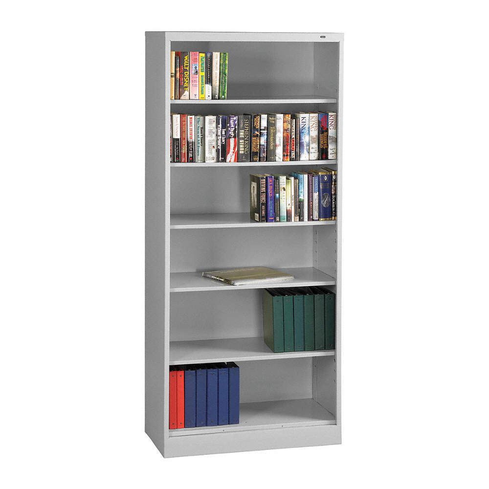 Tennsco Bc18-84 Light Grey Bookcase,width 36 In,6 Shelf,grey