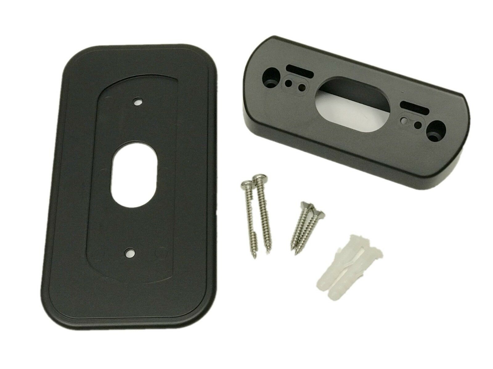 Black! Wall Plate with 30 Degree L/R Wedge Angle Mount for Nest Hello Doorbell