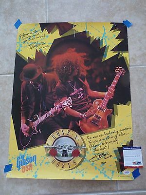 Slash Guns Roses RARE 1988 Gibson Signed Autographed 18x24 Poster PSA Certified
