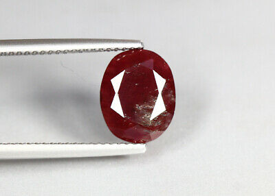 2.97 Cts_wow_fantastic Ultra Rare_100 % Natural Unheated Red Andesine Gemstone
