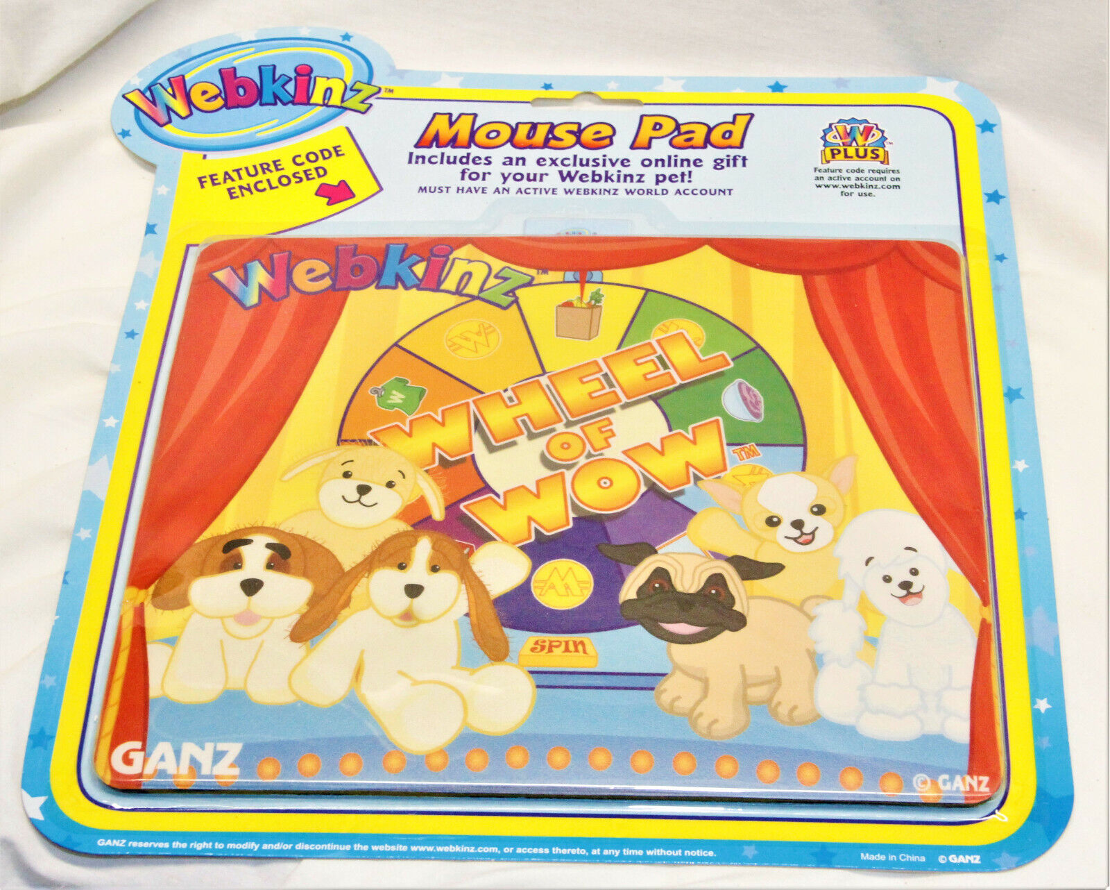 Webkinz Wheel of Wow Mouse Pad with Code Unopened New Package  - FREE SHIPPING