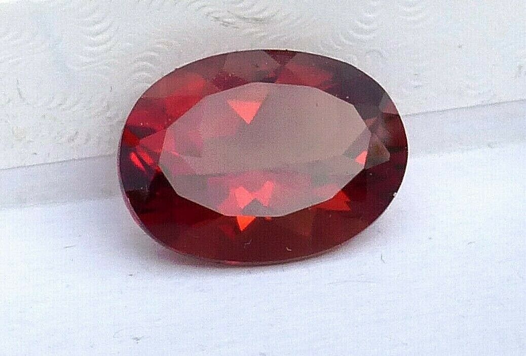 Red Faceted Oval Sunstone  From Tibet  8.00 Tcw