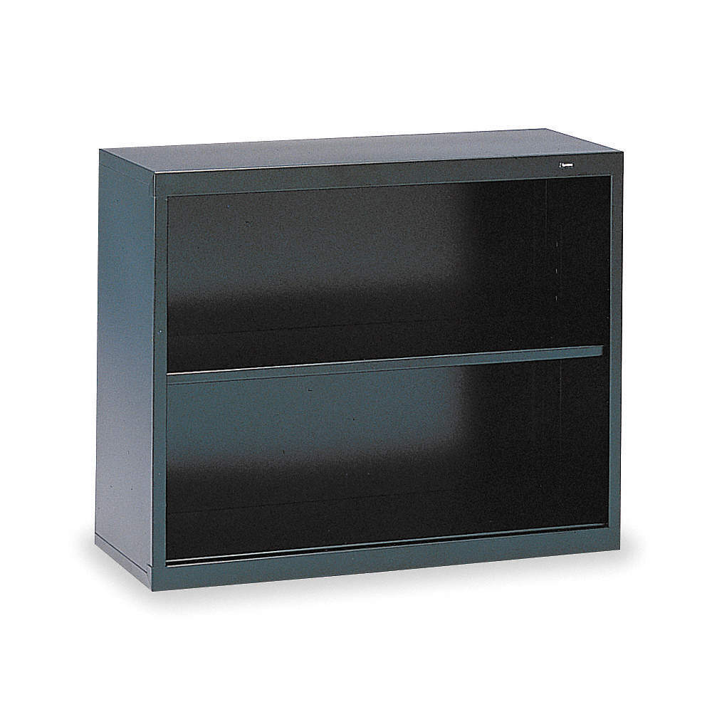 Tennsco B-30bk Welded Steel Bookcase,28in,2 Shelf,black