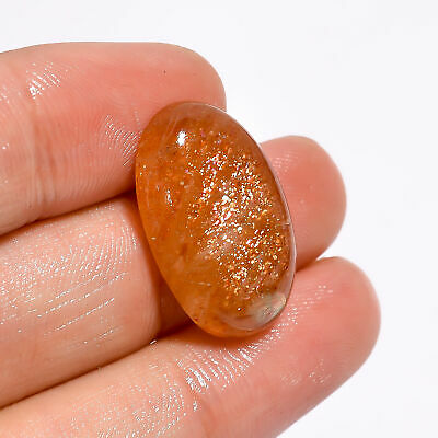 Red Sunstone Oval Shape Cabochon 100% Natural Loose Gemstone 16.5 Ct. 23X15X6 mm