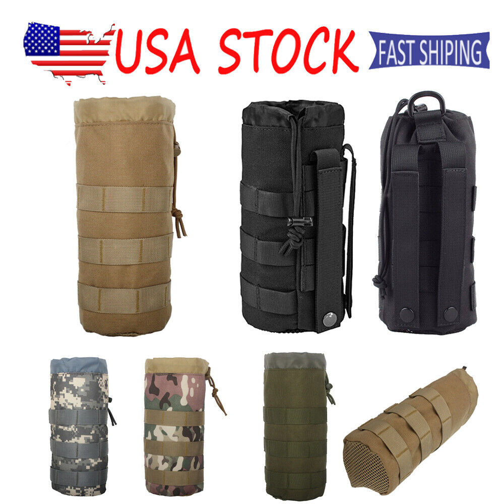 35oz Outdoor Tactical Molle Water Bottle Bag Military Hiking Belt Holder Pouch