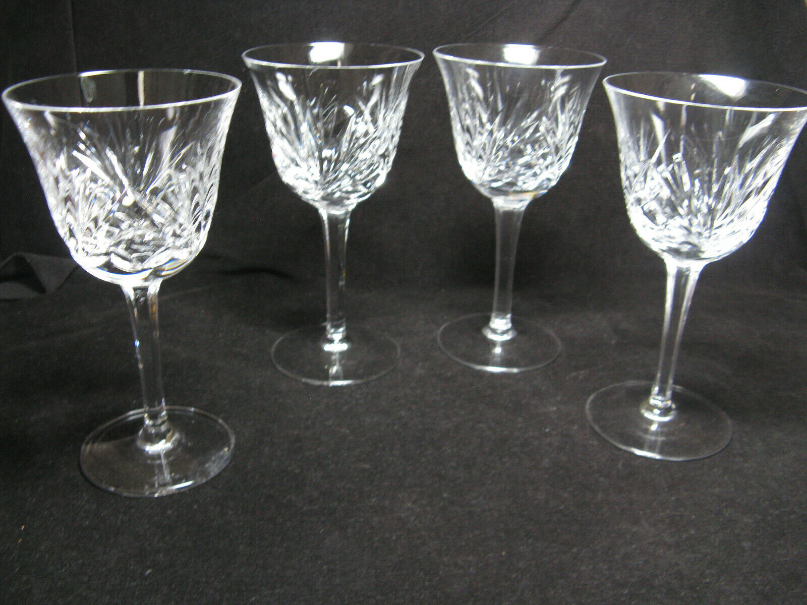 4 Gorham Crystal Cherrywood 6 7/8" Water Glass Glasses