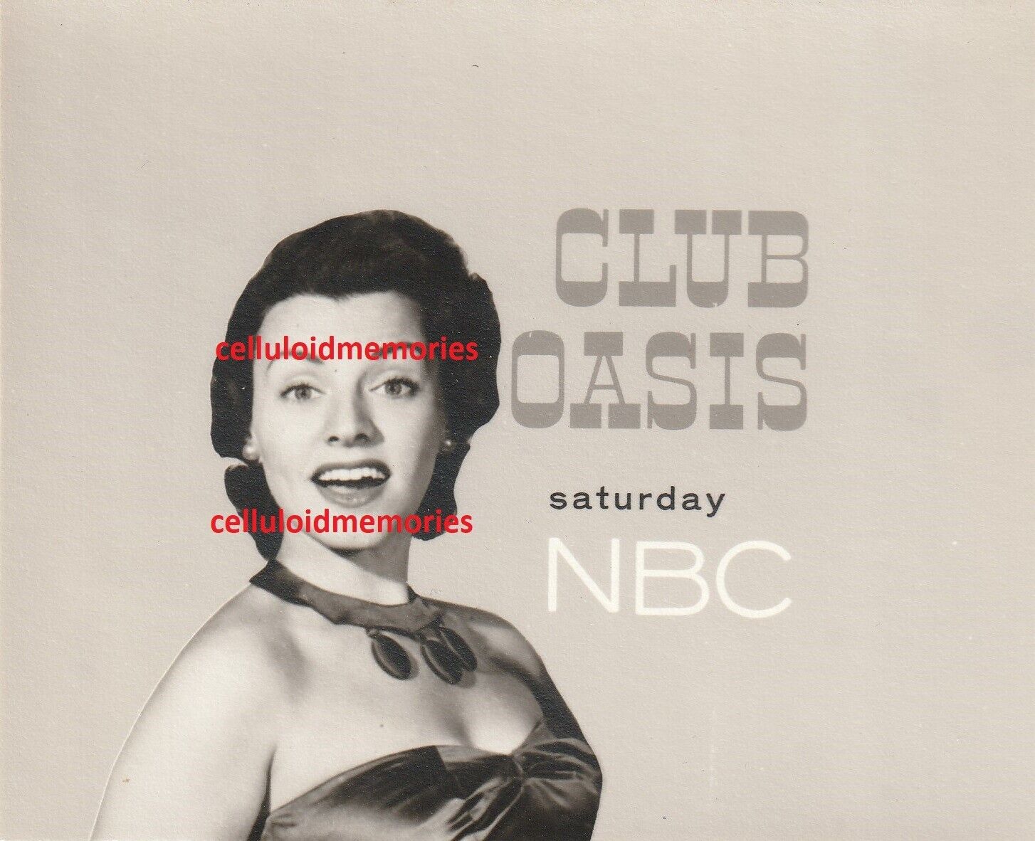 Original NBC Bump Card Photo 1958 Club Oasis Kay Starr DBW
