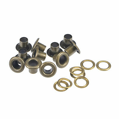 Eyelet With Washer 10x4.5x7mm Copper Grommet Chrome Plated Bronze Tone 200 Set