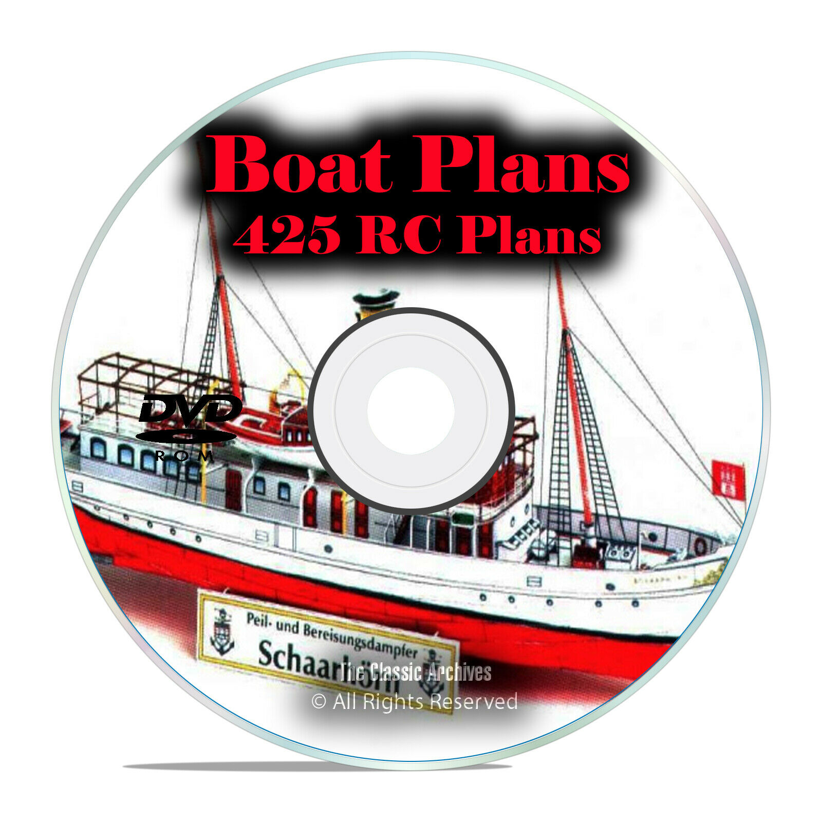 425 RC Remote Control Model Boat Plans, Speedboats, Tugboats, Sailboats DVD I20