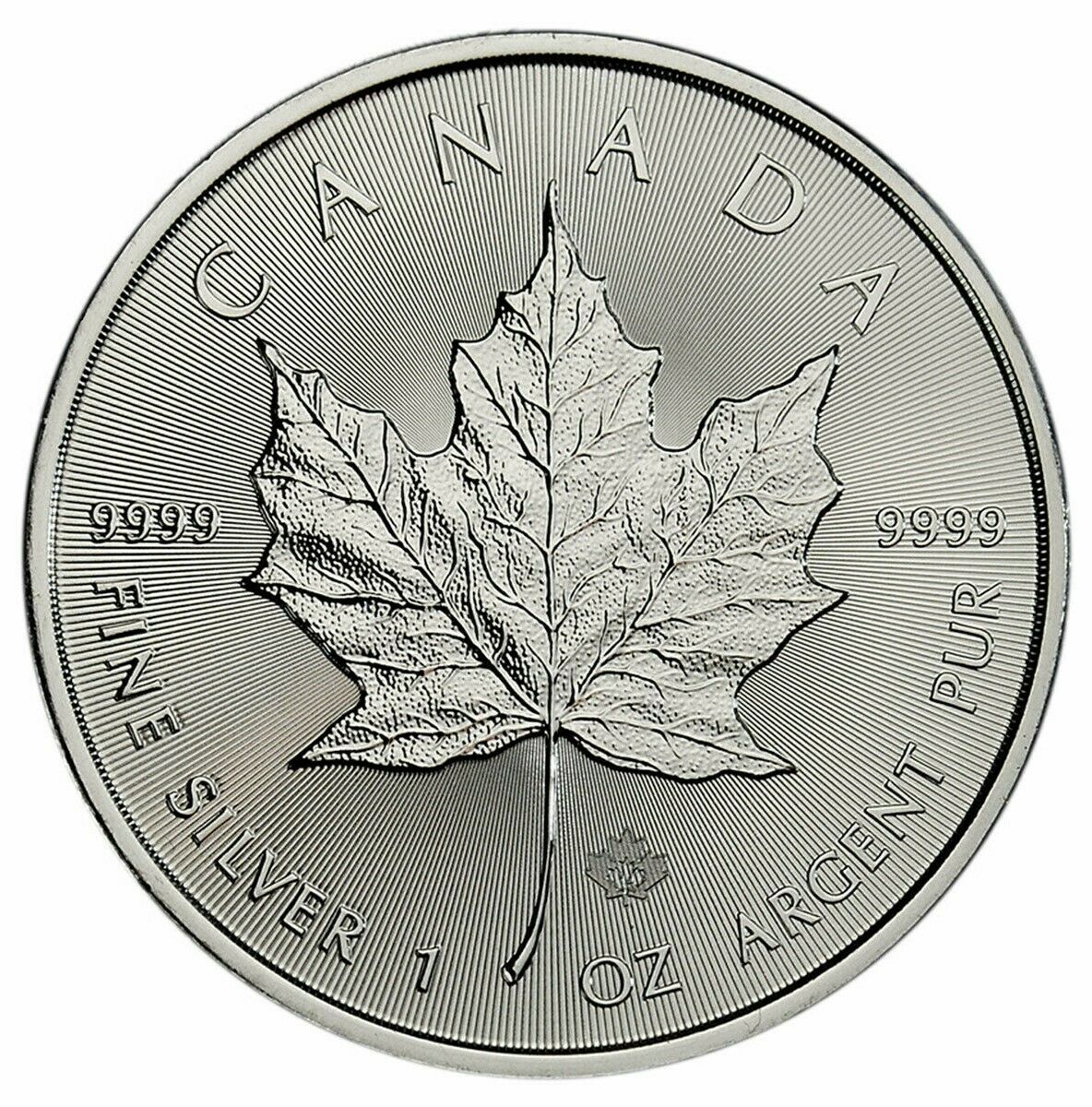 2021 1 Oz Canadian Silver Maple Leaf $5 Coin 9999 Fine Silver Bu - In Stock