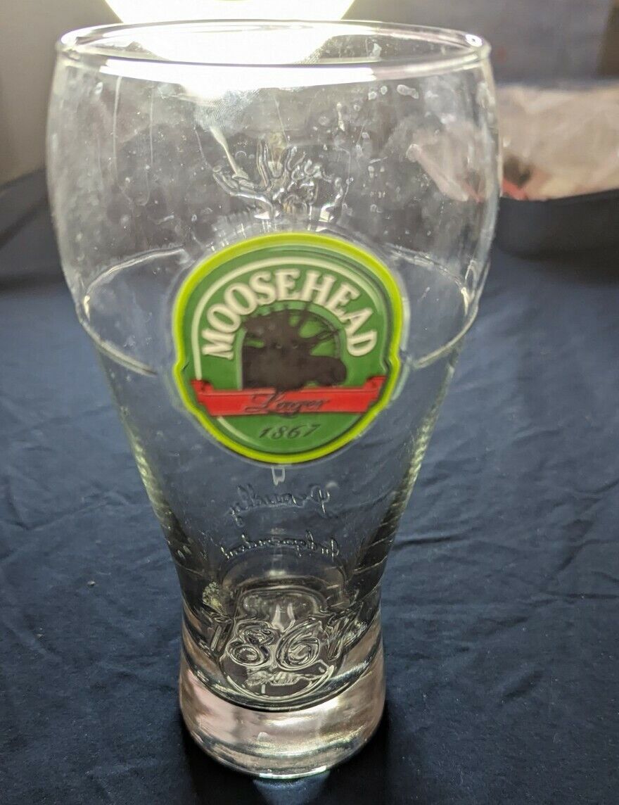 Moosehead Pint Glass Etched 1867 And Logo.  Rare