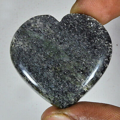 Aa++ 58cts. Black Sunstone Heart Shape Cabochon Loose Gemstone O843