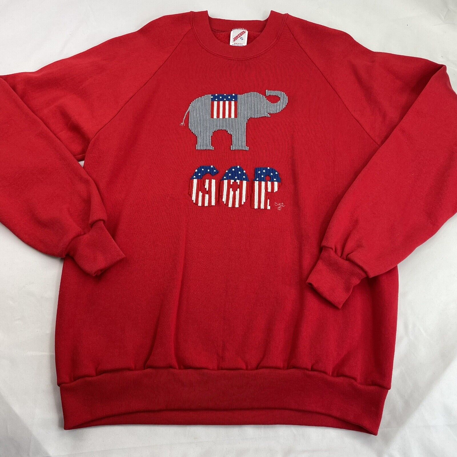 Womens Red Sweater Vintage Gop Republican Xl