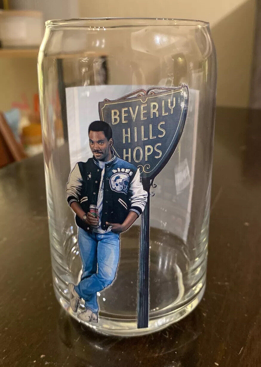 Beverly Hills Hops Cop LA Beer Pop Collector Glass Art Print Eddie Murphy sdcc