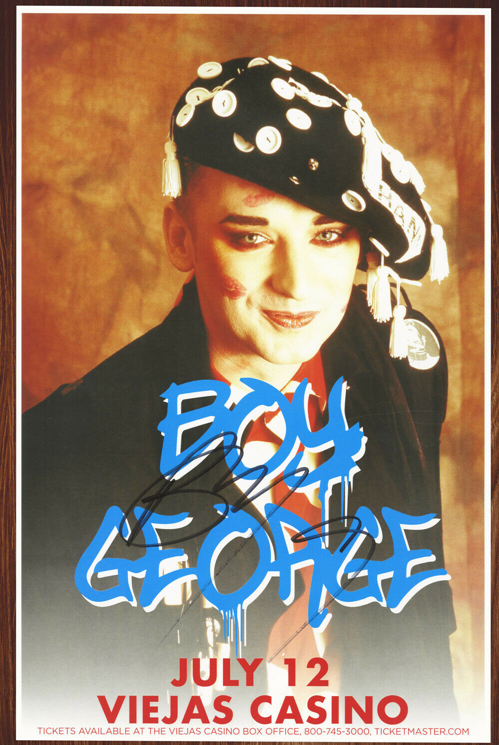 Boy George autographed concert poster