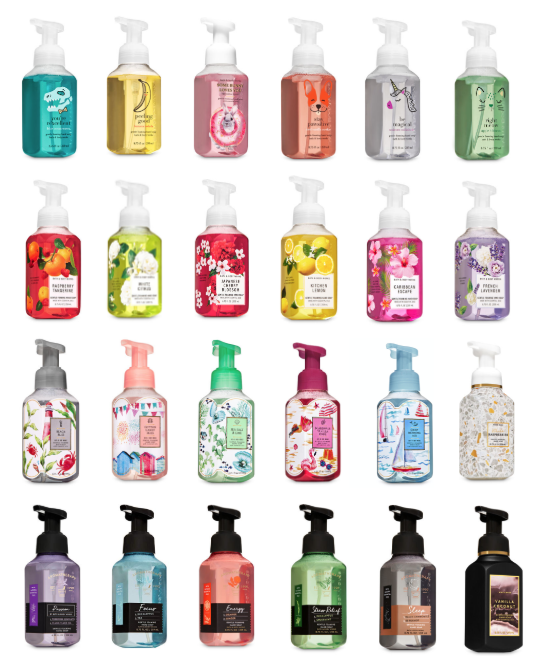 Bath And Body Works Soap Foaming Hand Soaps Authentic Gentle Full Size Bottles