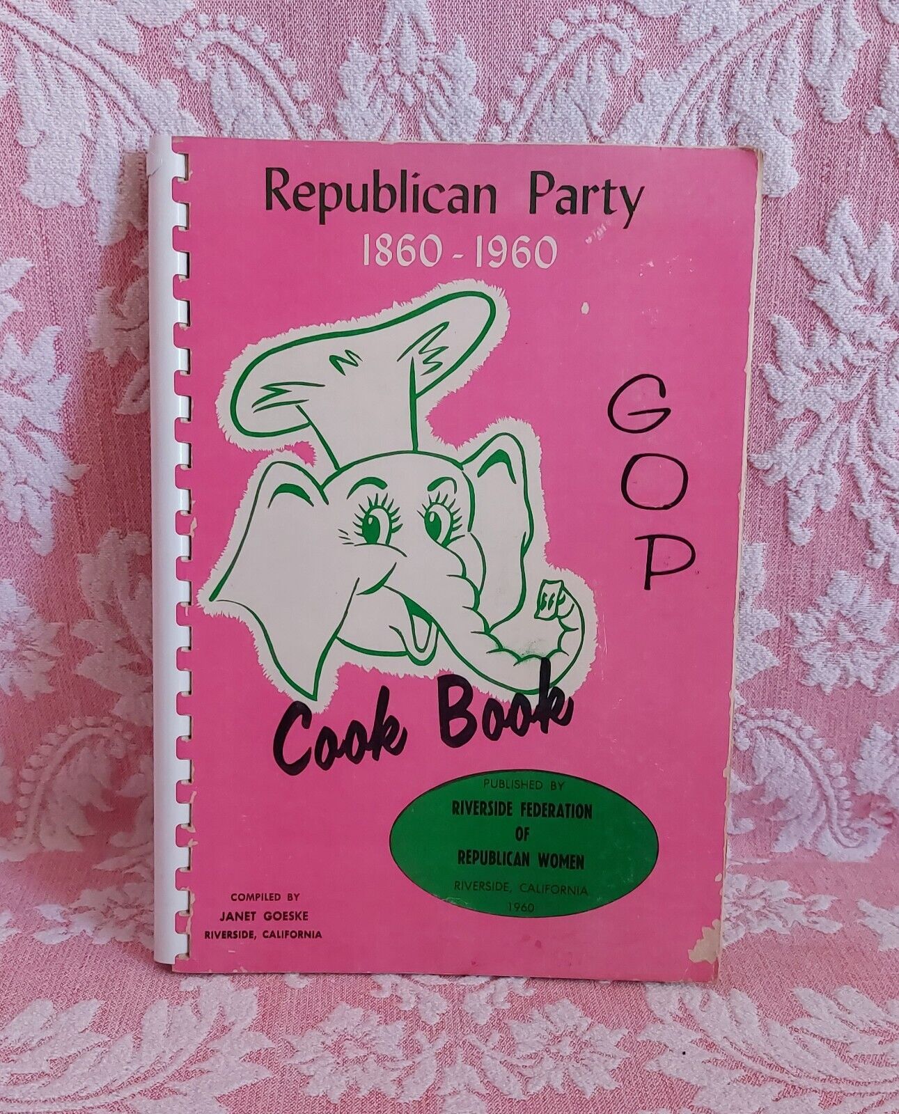 *vintage 1860-1960 Gop Republican Party Cook Book Eisenhower Nixon Recipes Vgc*