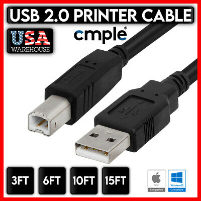 Printer Cable Usb 2.0 A To B A Male To B Male For Hp Cannon Epson Dell Brother