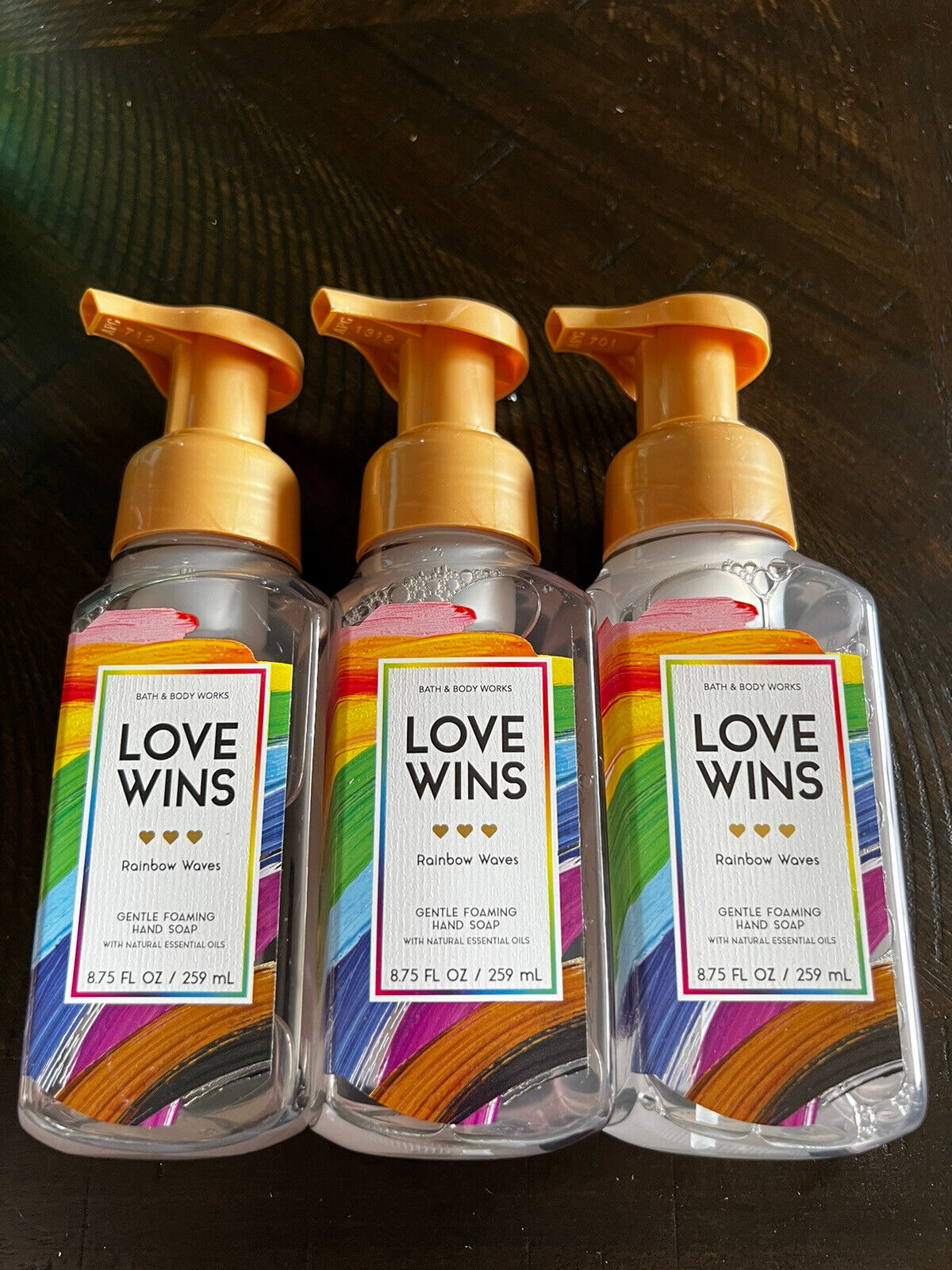 3 Bath And Body Works Love Wins Gentle Foaming Hand Soap.