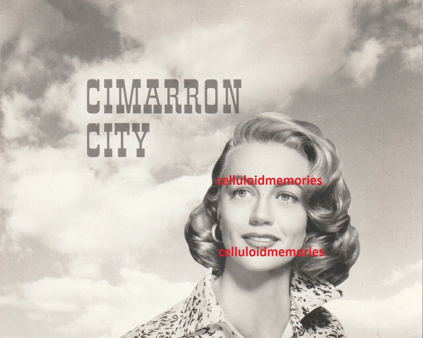 Original NBC Bump Card Promo Photo 1958 Cimarron City Dorothy Malone DBW