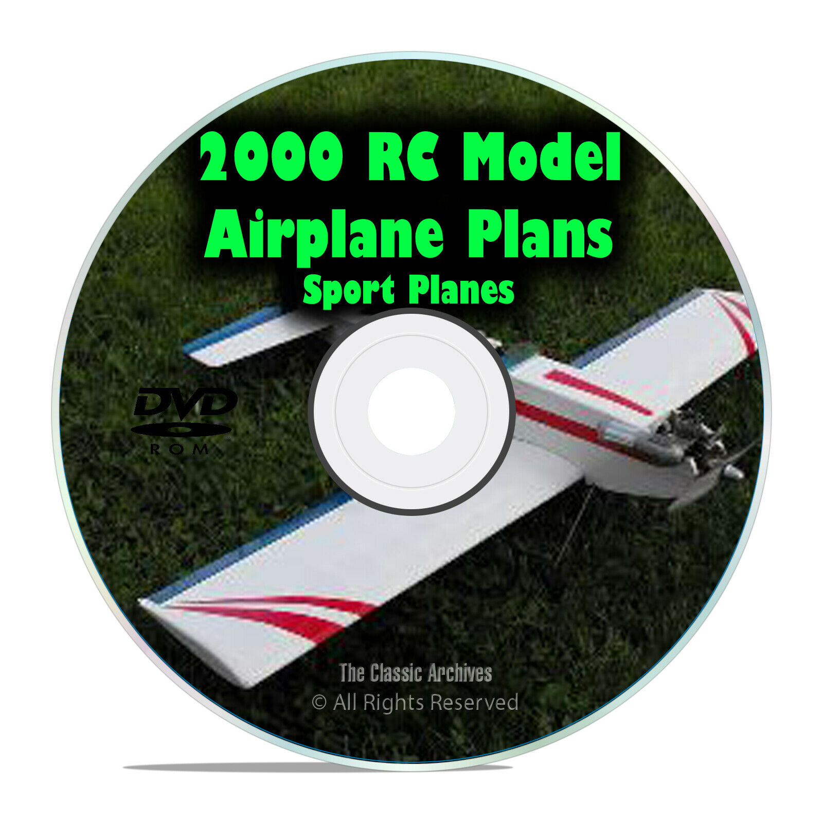 2,000 Remote Control RC Radio Model SPORT Airplane Plans, Scale, PDF DVD I26