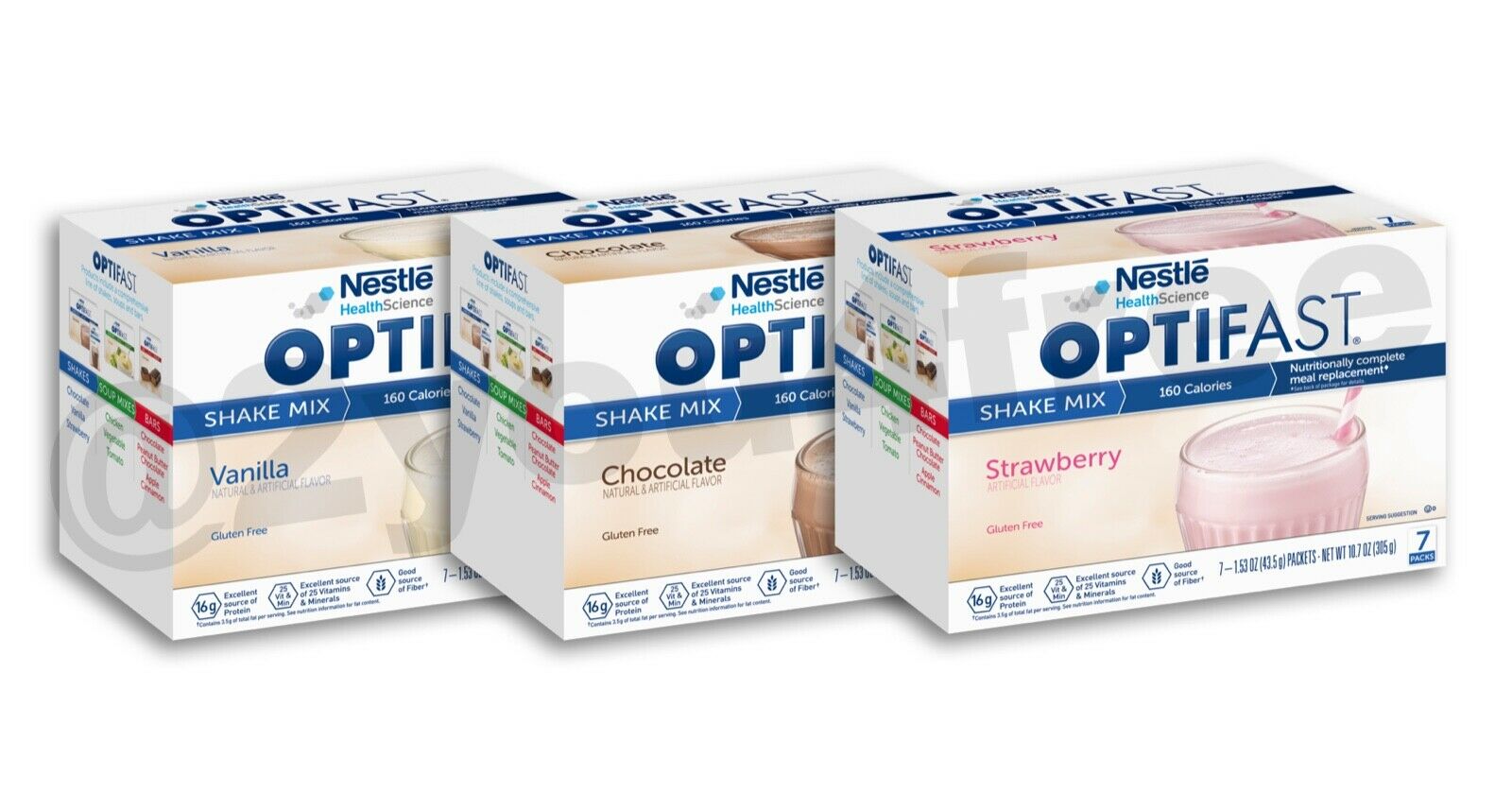 Optifast® 800 Chocolate, Vanilla, Or Strawberry Shake Mix | 12 Boxes | Authentic
