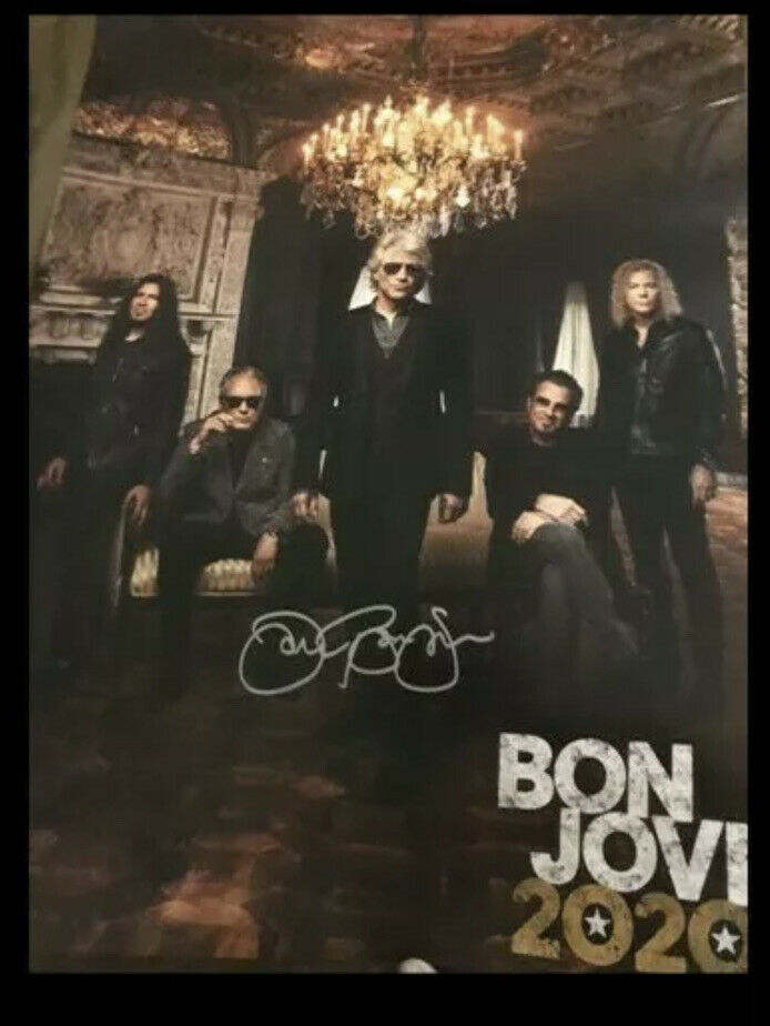 Jon Bon Jovi Hand Signed Album Poster Its My Life Livin On Prayer Rock And Roll