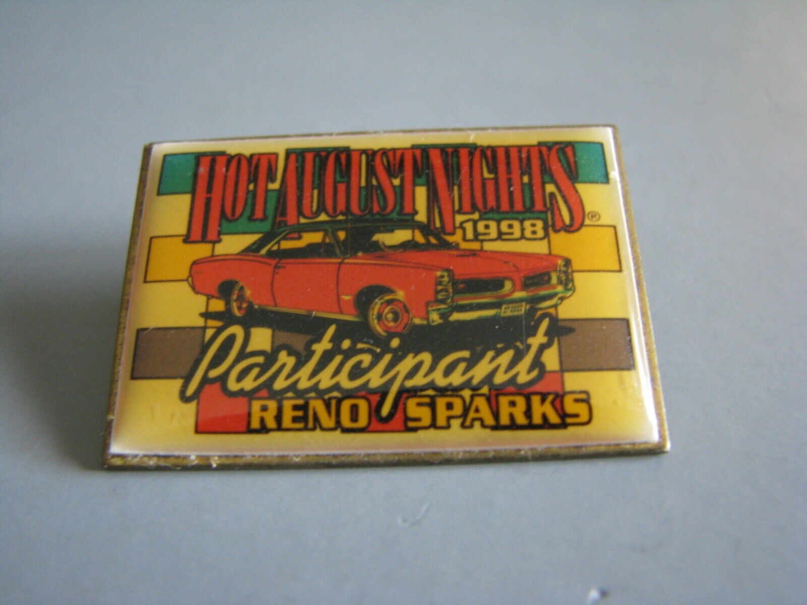 1998 Hot August Nights Car Show Participant Reno Nevada Automotive Hat Pin