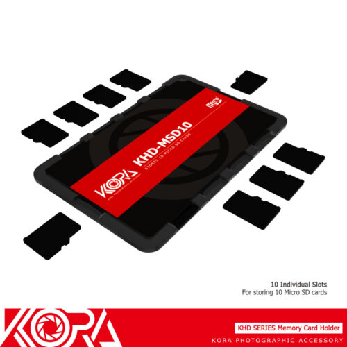 Kora Ultra Slim Credit Card Size Memory Card Holder Fits 10 Micro Sd Msd Cards