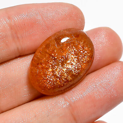 Red Sunstone Oval Shape Cabochon 100% Natural Loose Gemstone 21 Ct. 24x17x6 Mm