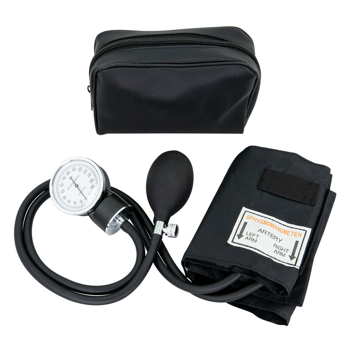 LINE2design Manual Blood Pressure Cuff - Aneroid Adult Arm BP Monitor With Case